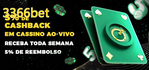 Promoções do cassino ao Vivo 3366bet